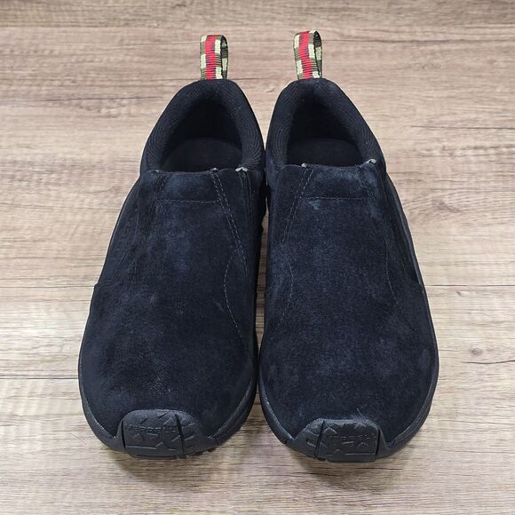 Merrill Jungle Moc Women's Size 8.5 W Black Suede Slip On Shoes (J60826W) NEW - Picture 2 of 9